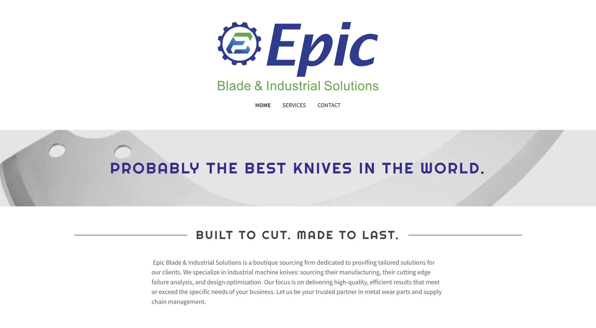 Epic Blade & Industrial Solutions Website